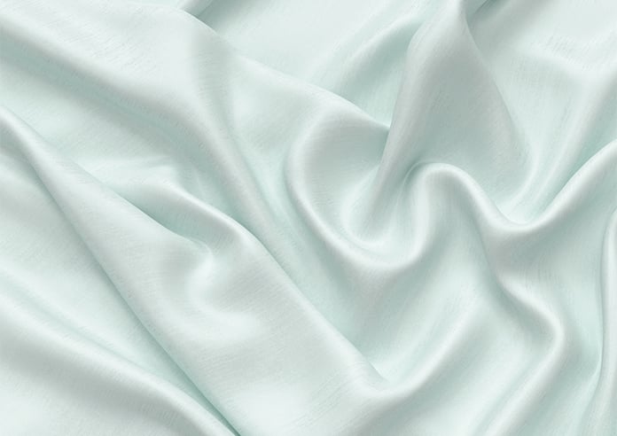 Akoya Faux Silk, Lustre Ice Blue - Motorised Roman Blind - Image 4